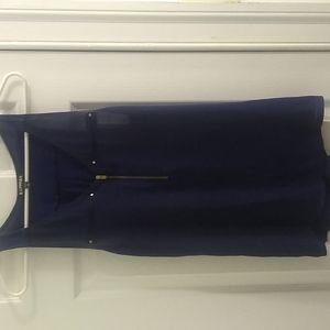 Express Navy Blue Tank Top with Gold detail, Size XS